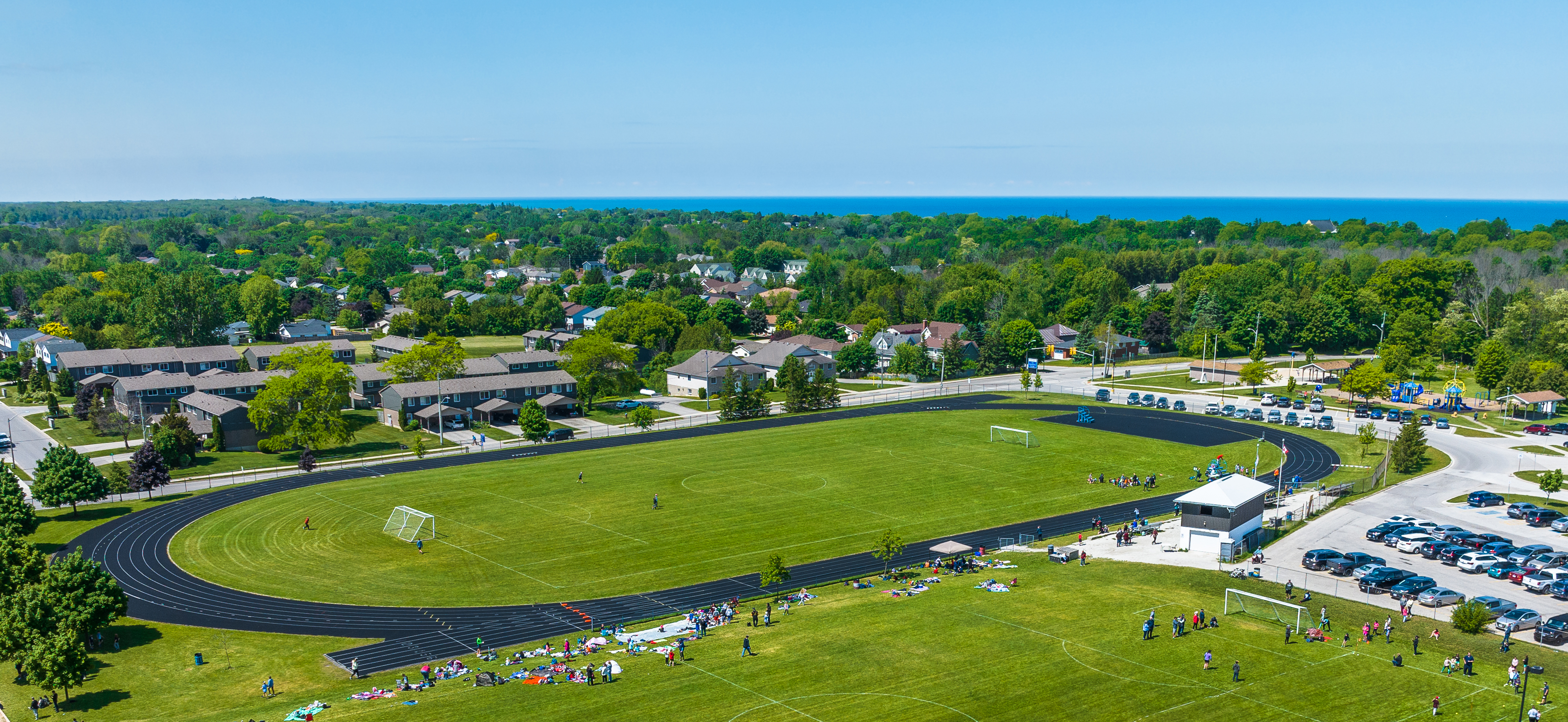 The outdoor track at the Davidson Centre.