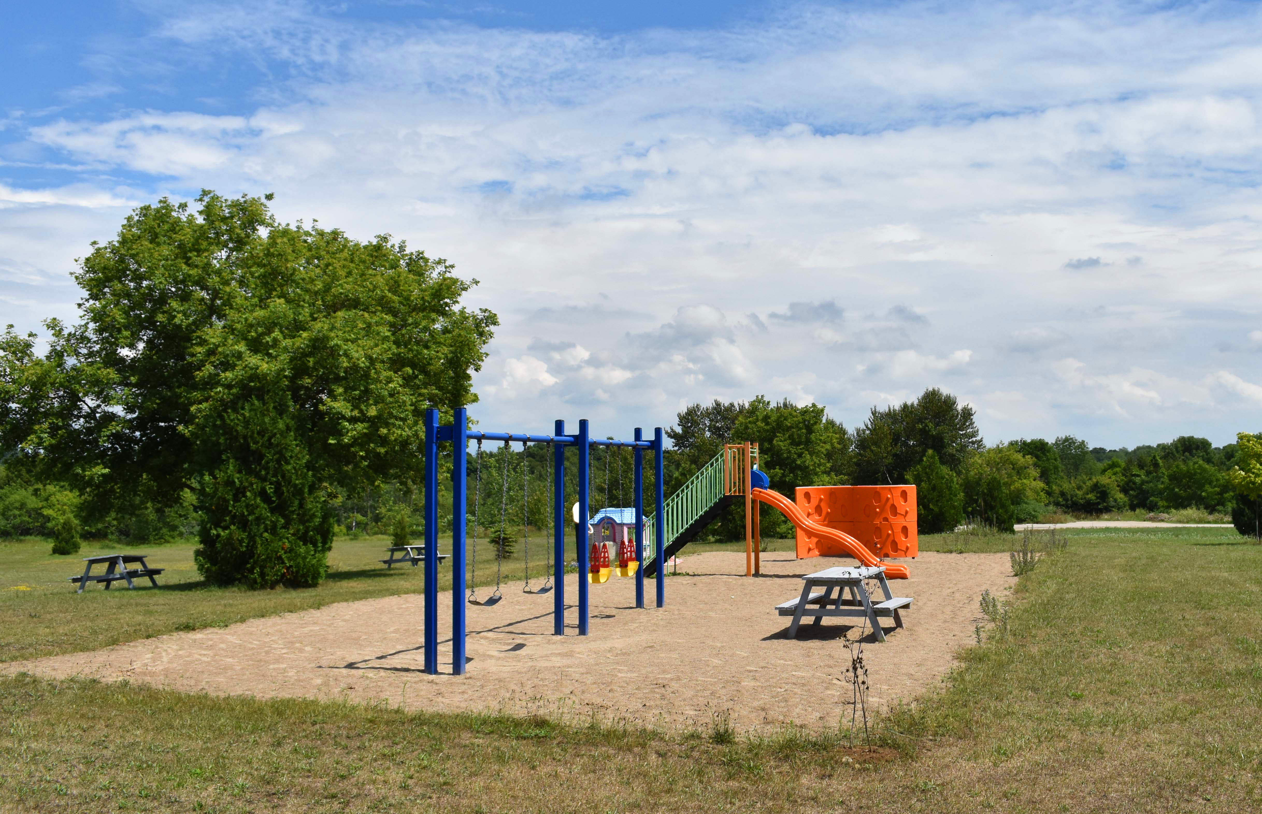 Playground equipment in Savage Park, Kincardine.