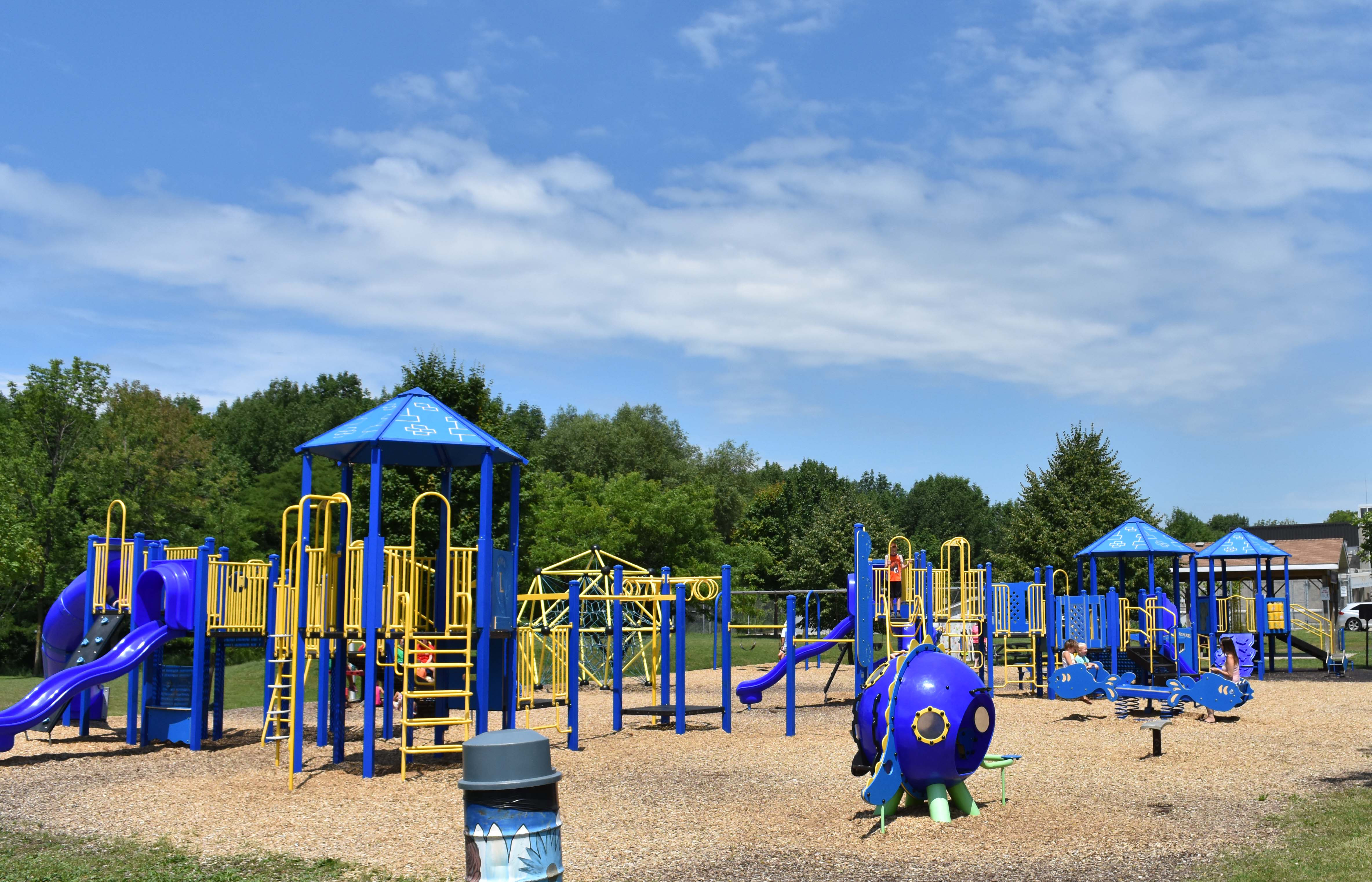 The playground in equipment in Lions Park, Kincardine.