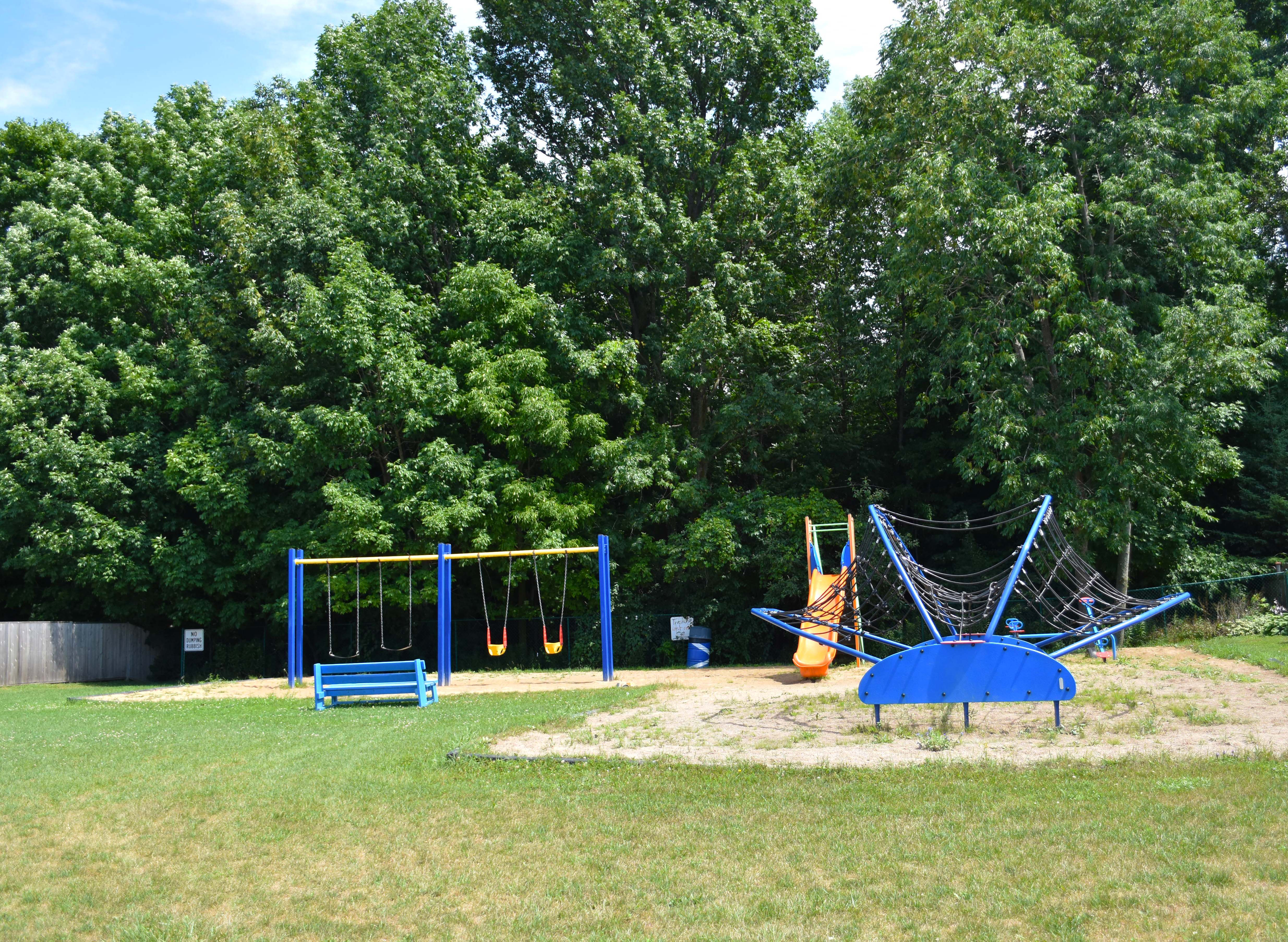 Playground equipment in Willow West Park, Kincardine.