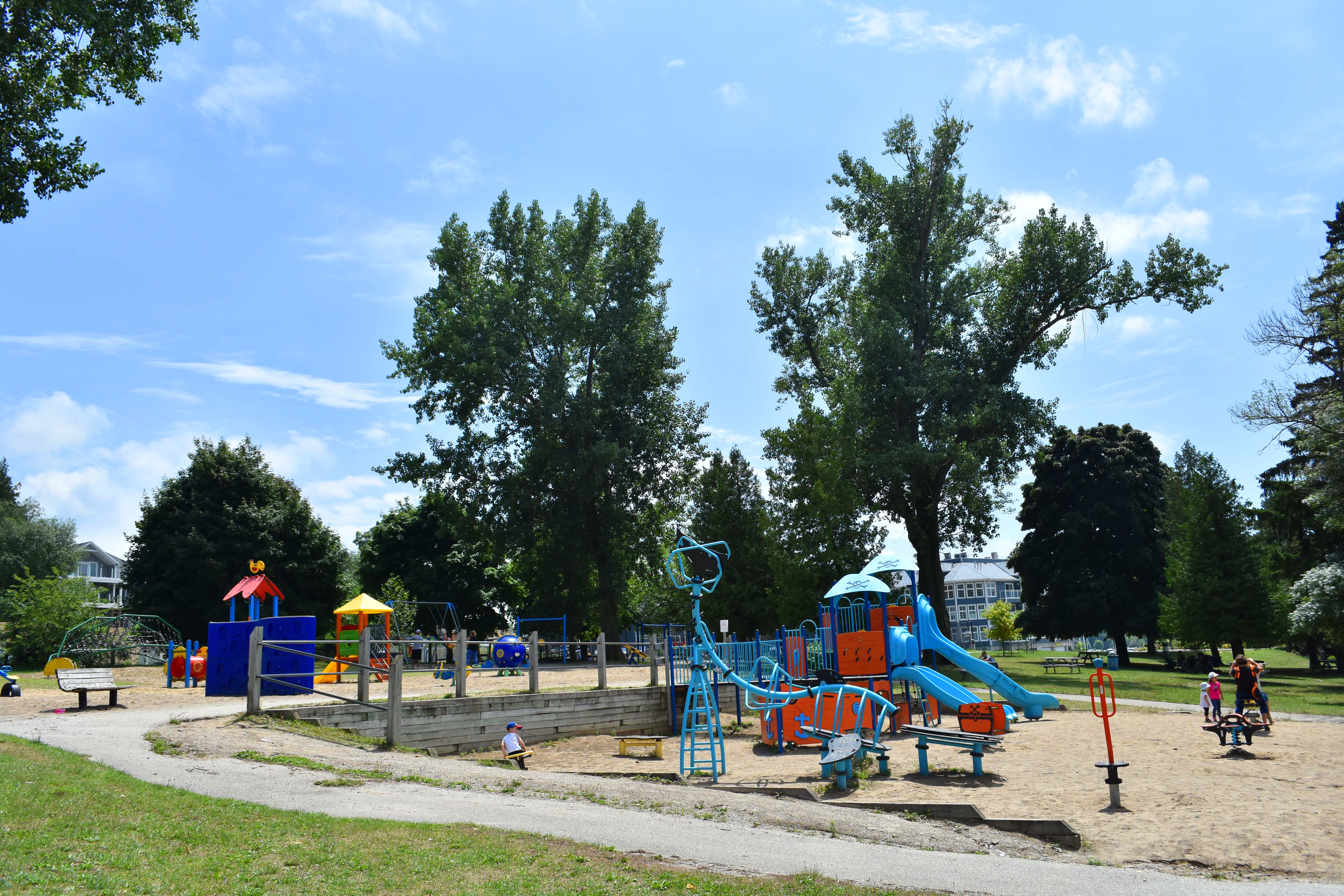The playground equipment in MacPherson Park, Kincardine.