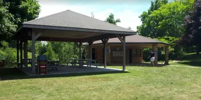 The picnic shelter at Rotary Park.